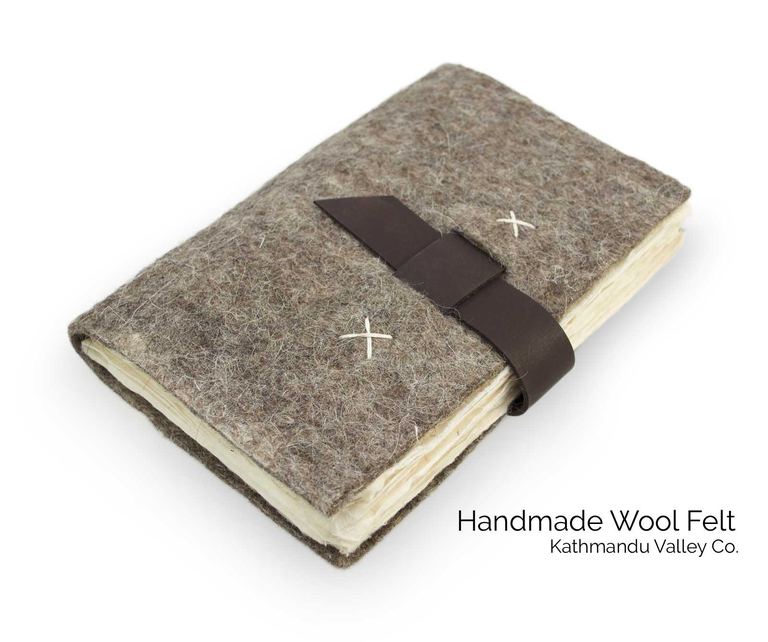 Nepali Traveler Natural Wool Journal by Kathmandu Valley Co.
