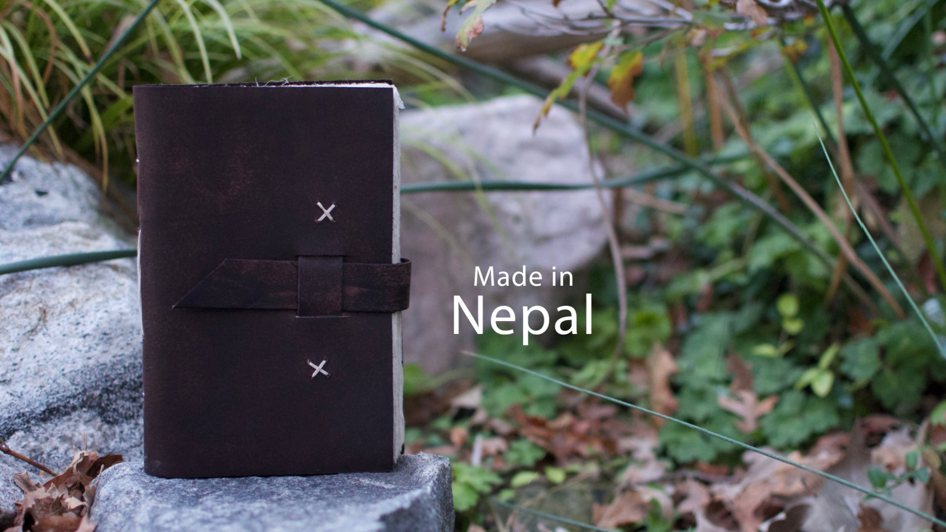 Nepali Traveler Rustic Leather Journal