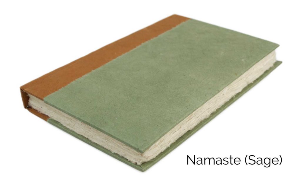 Nepali Namaste 6x9 Vegetable-Dyed Journal by Kathmandu Valley Co. - Sage