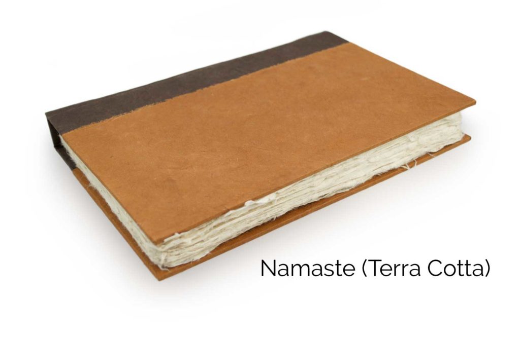 Nepali Namaste 6x9 Vegetable-Dyed Journal by Kathmandu Valley Co. - Terra Cotta