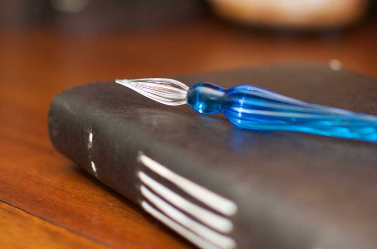 Glass Dip Pen with Trekker Journal - Kathmandu Valley Co.