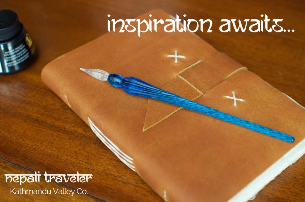 Writing Inspiration - Nepali Traveler Rustic Leather Journal