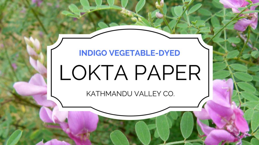 Indigo Vegetable-dyed Lokta Paper by Kathmandu Valley Co.