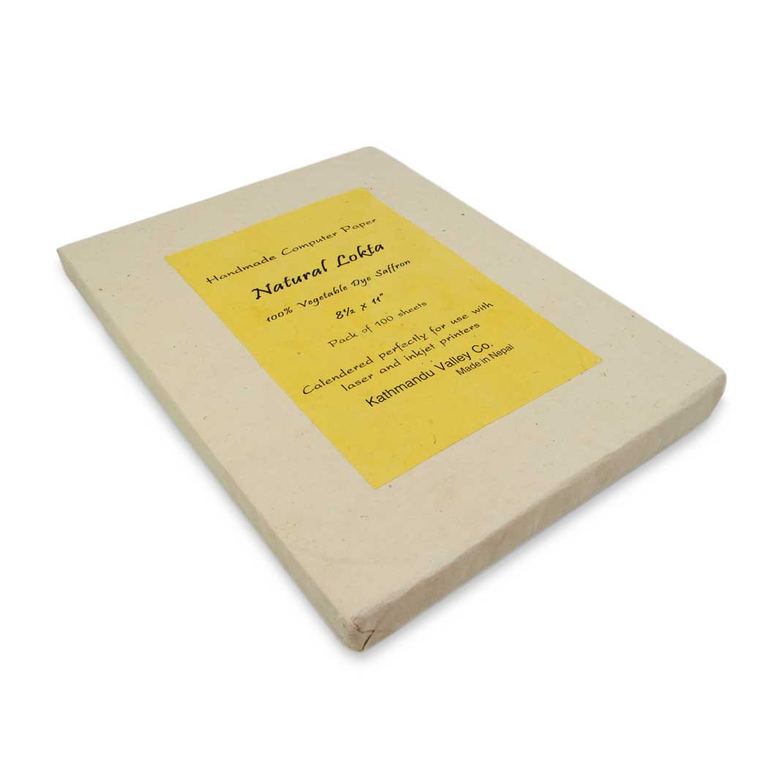 Natural Lokta Computer Paper (Saffron)
