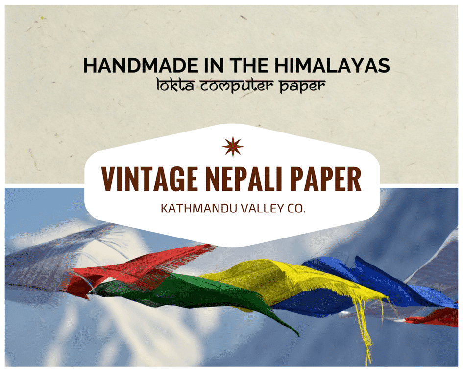 Handmade Printer Paper from Nepal by Kathmandu Valley Co.