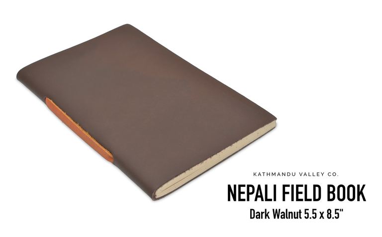Nepali Field Book Notebook Walnut Medium