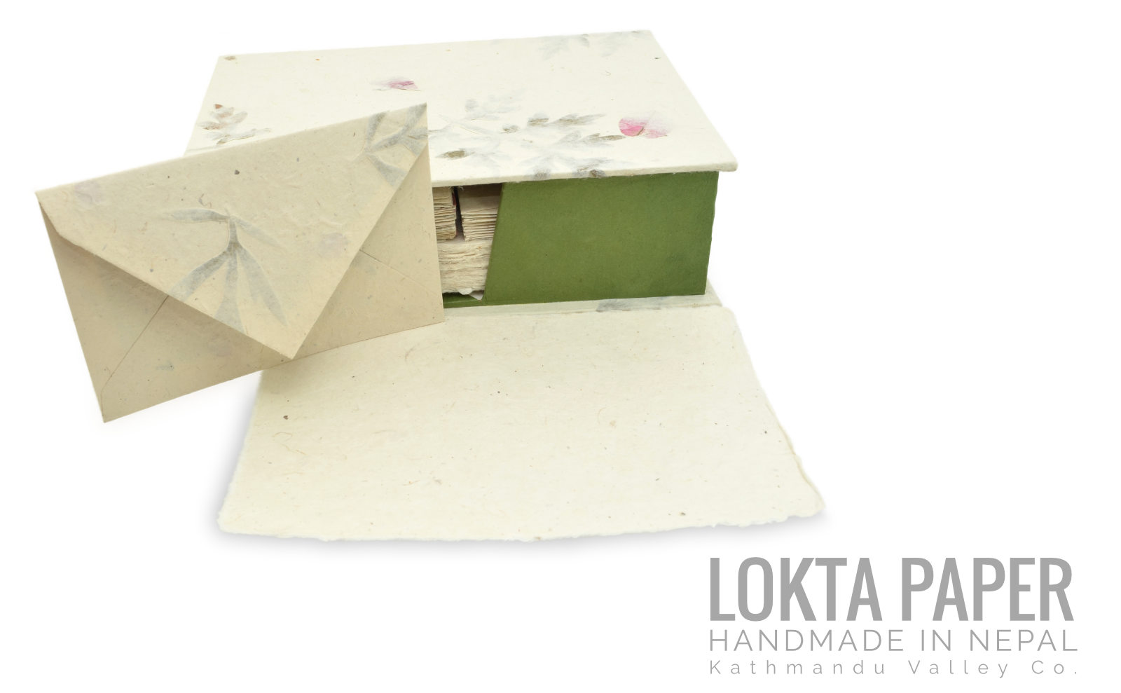 Forest Wanderer Handmade Lokta Paper Stationery Set with Envelopes