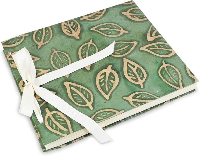 Large Batik Leaf Lokta Paper Scrapbook