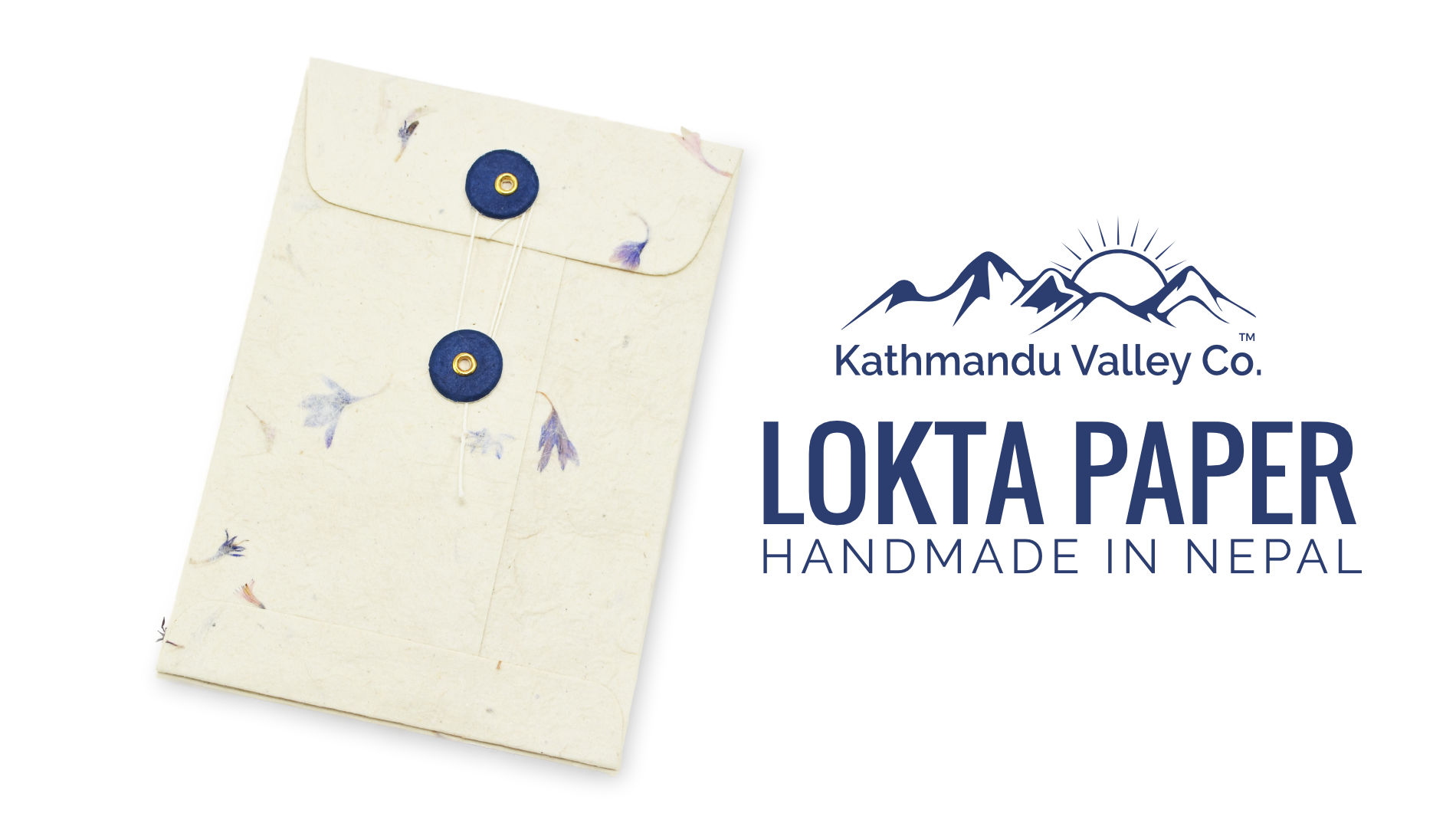Lokta Paper Envelope Folders with String Tie Closure