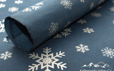 New Vintage-Style Holiday Lokta Wrapping Paper