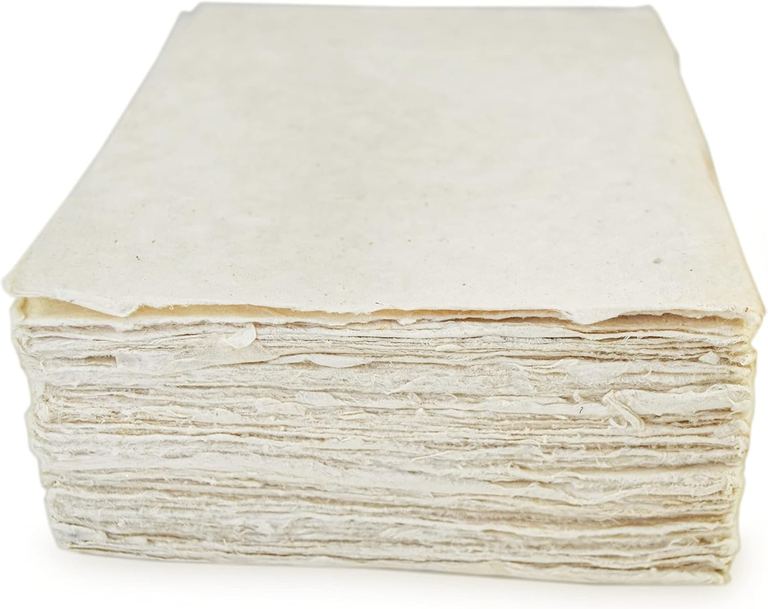 5x7 Inch Natural Handmade Lokta Card Stock Paper