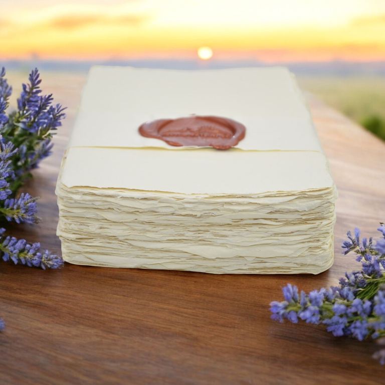 Handmade Vintage Deckle Edge Cotton Rag Paper