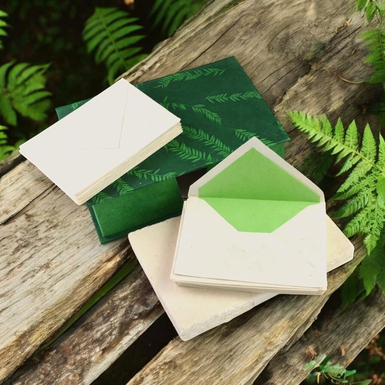 Fern Leaf Lokta Paper Stationery Box